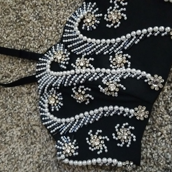 NWOT Y2K Express jeweled bustier - Picture 4 of 9
